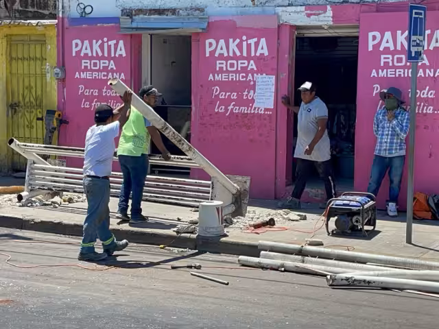 Inicia remoción de antiguos paraderos en Campeche por arranque del transporte Ko’ox