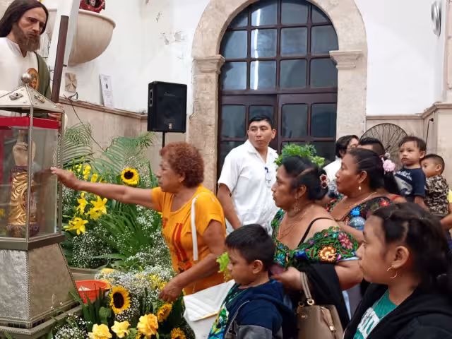 Celebran visita de la reliquia de San Judas Tadeo en Tizimín, Yucatán