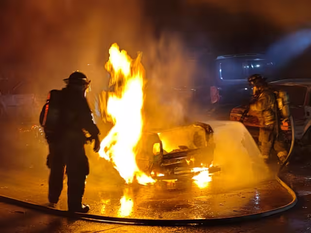 Los elementos del Heroico Cuerpo de Bomberos controlaron el fuego.