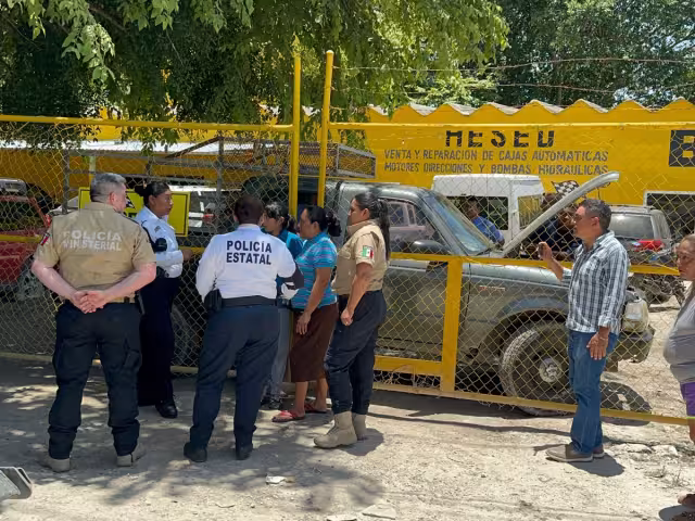 Agentes estatales y ministeriales cercaron la zona para evitar alguna enfrentamiento