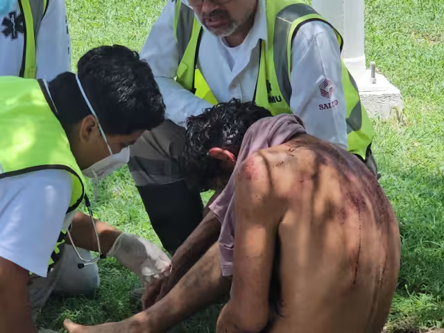 Golpean a sujeto en Campeche, lo estabilizan y no presenta denuncia.
