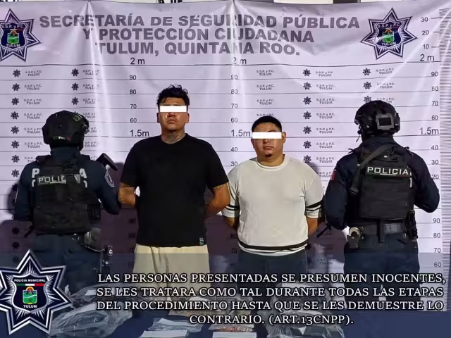 Los detenidos, Guadalupe del Carmen "N" y Juan Mauricio "N", fueron interceptados durante un Punto de Control Preventivo Provisional