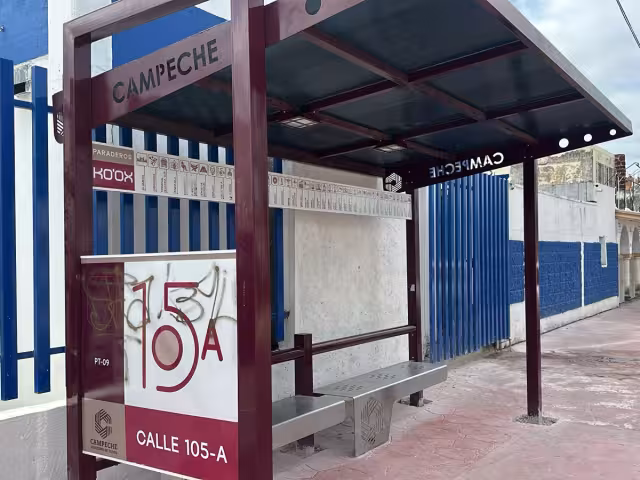 Paraderos del sistema de transporte Ko'ox en Campeche han sido vandalizados antes de su inauguración