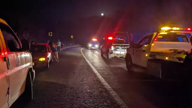 El accidente generó largas filas sobre la carretera federal