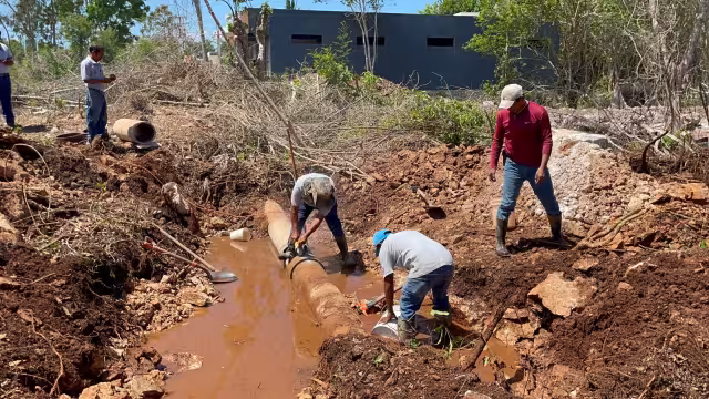 La tubería sufrió de una perforación de seis pulgadas.