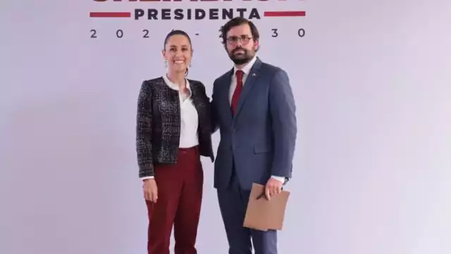 Claudia Sheinbaum y el próximo Director General de IMSS-Bienestar, Alejandro Svarch