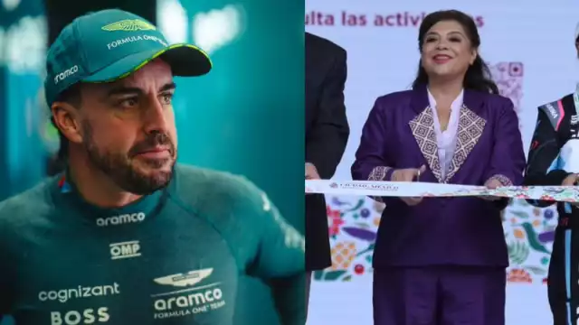 Fernando Alonso y la Jefa de Gobierno de la CDMX