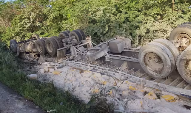El chófer y su acompañante resultaron lesionados.