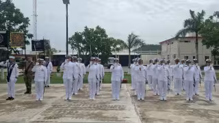 Armada de México realiza ceremonia de cambio de mando en Campeche