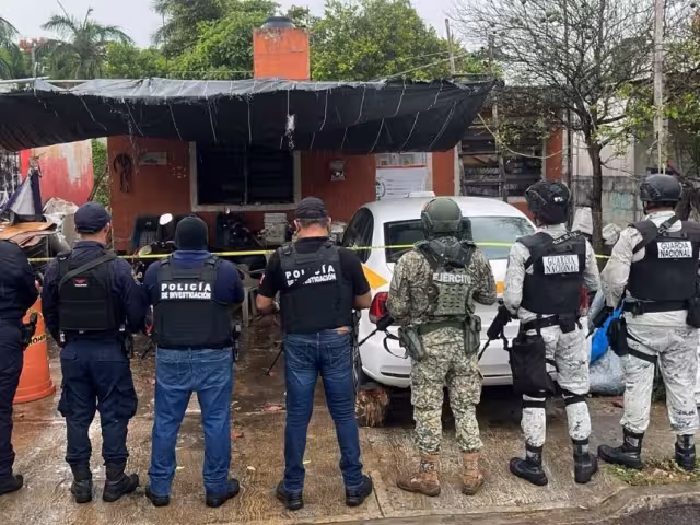 Elementos de diferentes corporaciones de seguridad participaron en los cateos.