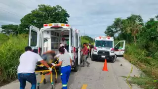 Aparatosa volcadura en Candelaria deja diez lesionados  y un amputado