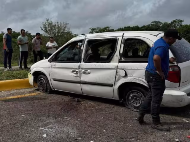 Así terminó la unidad en la carretera federal