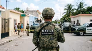 Aseguran presunto cristal, marihuana y armas durante operativo en Oxkutzcab