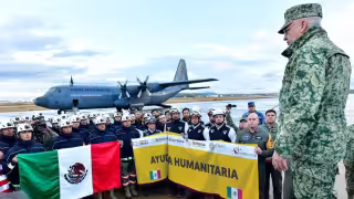 Secretario de Defensa despidió a la brigada mexicana que viajó a California para combatir incendios