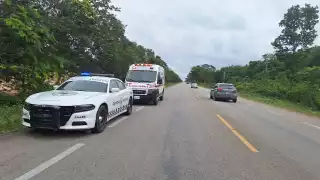 Encuentran a joven herido junto a la carretera 307 en Felipe Carrillo Puerto
