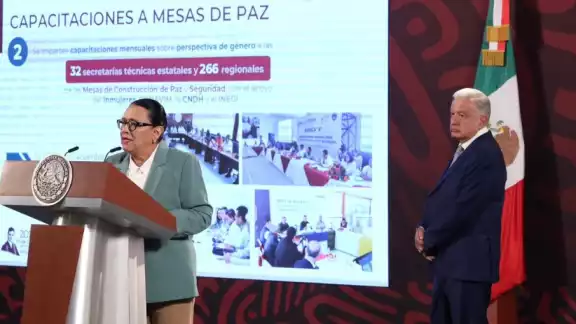 Rosa Icela Rodríguez, titular de Seguridad y Protección Ciudadana destacó la dsminución de feminicidios en este sexenio