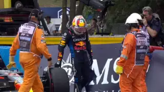 Accidente de ‘Checo’ Pérez en clasificación del GP de Hungría provoca bandera roja