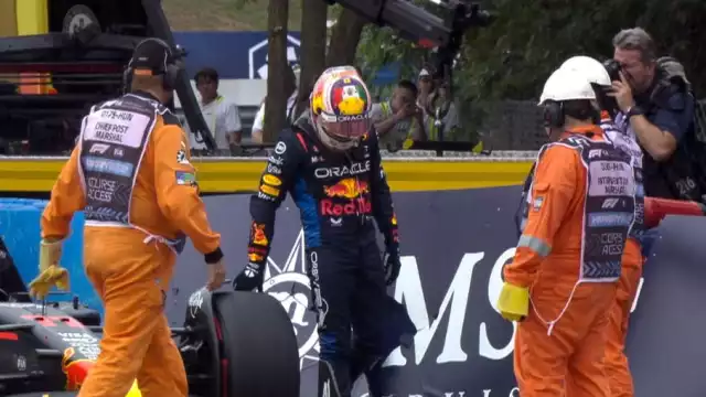 Checo Pérez no pudo terminar la Q1 al estrellar su auto en la curva ocho del circuito de Hungaroring