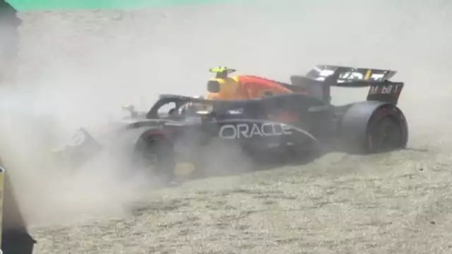 Sergio 'Checo' Pérez chocó su auto contra el muroen la última práctica libre del Gran Premio de Emilia-Romagna