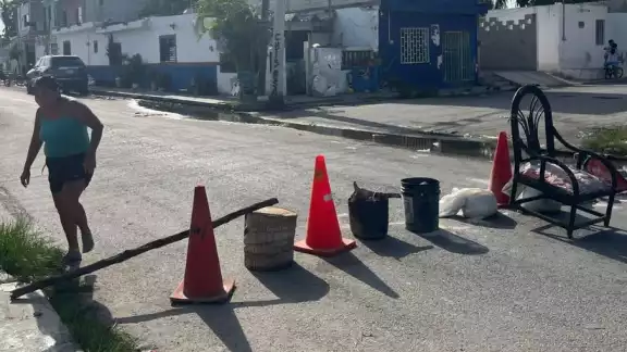Así lucían los bloqueos en Progreso Así lucían los bloqueos en Progreso