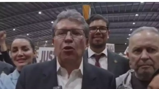 Ricardo Monreal, líder de la bancada morenista en la Cámara de Diputados al anunciar la aprobación de la reforma judicial en lo general