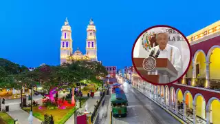 Visitas de AMLO en Campeche y sus obras icónicas; inauguró el Tren Maya, hoteles y museos 