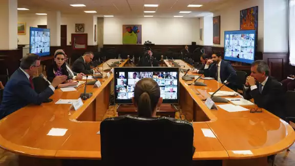 La presidenta Claudia Sheinbaum sostuvo una reunión con empresarios acereros