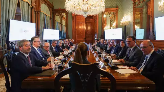 Así recibió la Presidenta Sheinbaum a la delegación brasileña. Así recibió la Presidenta Sheinbaum a la delegación brasileña.