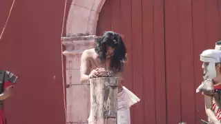 Así se vive la pasión de Cristi en el Viacrucis viviente de Santa Ana, Campeche