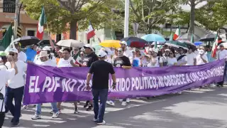 Trabajadores del Poder Judicial de la Federación en Campeche vuelven a marchar contra la Reforma Judicial