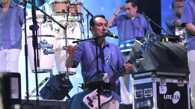 Los Ángeles Azules dan concierto en la Feria Yucatán 2024.