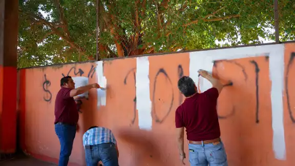 Se recuperaron espacios públicos a través de pintas