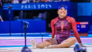 Alexa  Moreno sonríe al mundo tras sufrir caída durante su rutina en París 2024: VIDEO