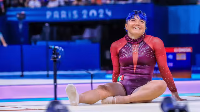 Alexa Moreno durante su caída