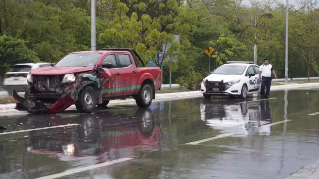 Tras el aparatoso accidente no se registraron personas lesionadas