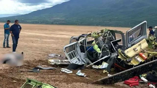 Este martes un helicóptero se desplomó en la Laguna de Sayula, Jalisco, dejando 4 personas gravemente lesionadas