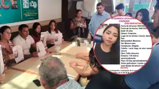 La última vez que se le vio, la  mujer vestía una blusa negra, pantalón blanco, tenis rosas y portaba accesorios como arracadas doradas y una gargantilla con un dije