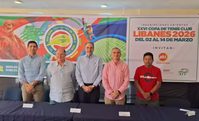 La Copa de Tenis Club Libanés de Mérida reunirá a decenas de deportistas