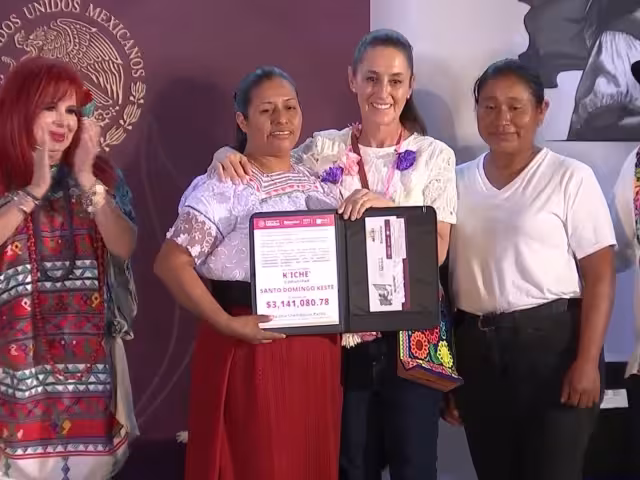Claudia Sheinbaum entregó 142 mdp a comunidades indígenas de Campeche como parte del programa de autogestión comunitaria
