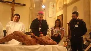 Catedral de Mérida se llena de fe con la presentación de la escultura "Hijo del Hombre", imagen de Jesucristo