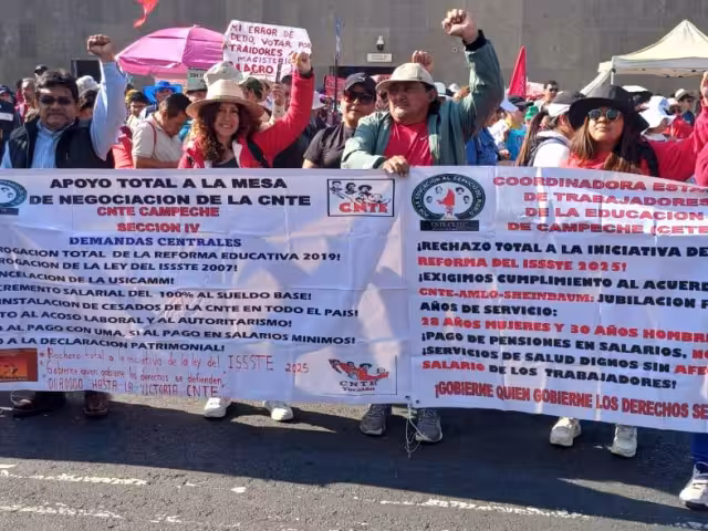 Maestros piden justicia y rechazan reforma a Ley del ISSSTE