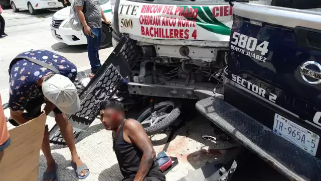 El motociclista presentó graves heridas en el cuerpo