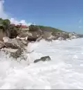 Playa Norte sufre “recalón” debido al huracán “Milton”