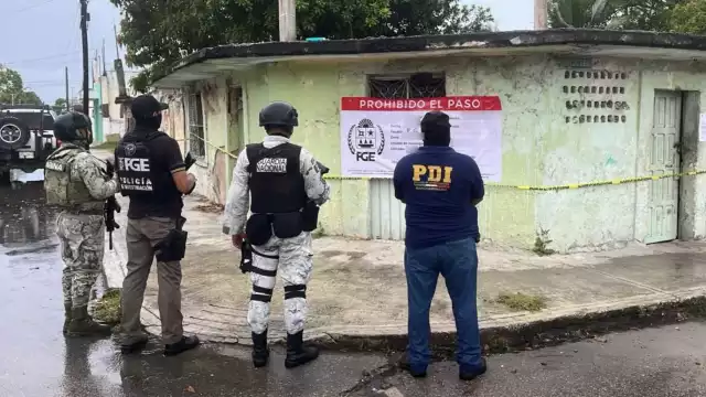 Uno de los cateos tomó lugar en el Fraccionamiento Villas del Mar 3 en Cancún