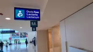 En la terminal hay dos lactarios, uno en el lobby, frente a los mostradores de Aeroméxico, y otro en la sala de última espera.