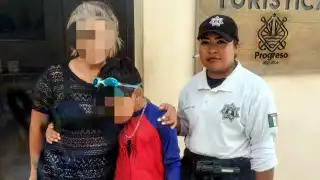   Susto en Progreso: Policía  localiza a niño extraviado en el malecón tradicional  