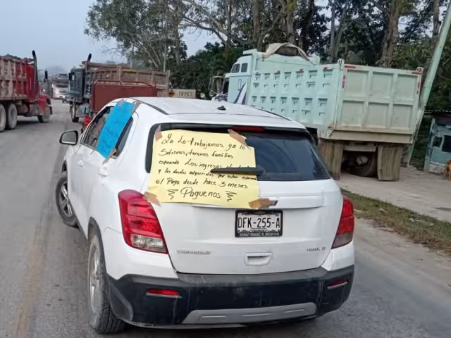 Los manifestantes siguen esperando su pago por su trabajo en el Tramo 7 del Tren Maya