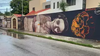 Imponente mural de 80 metros en Mérida rinde homenaje a los difuntos por el Día de Muertos