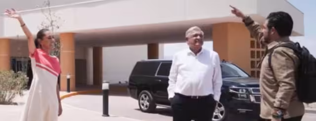 El presidente Andrés Manuel López Obrador y Claudia Sheinbaum visitaron Ciudad Juárez para revisar el progreso del Hospital General Regional No. 2 del IMSS