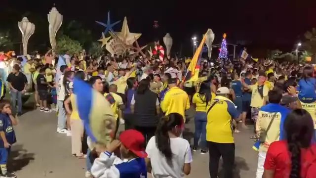 Americanistas celebran tricampeonato después de partido contra los Rayados de Monterrey.